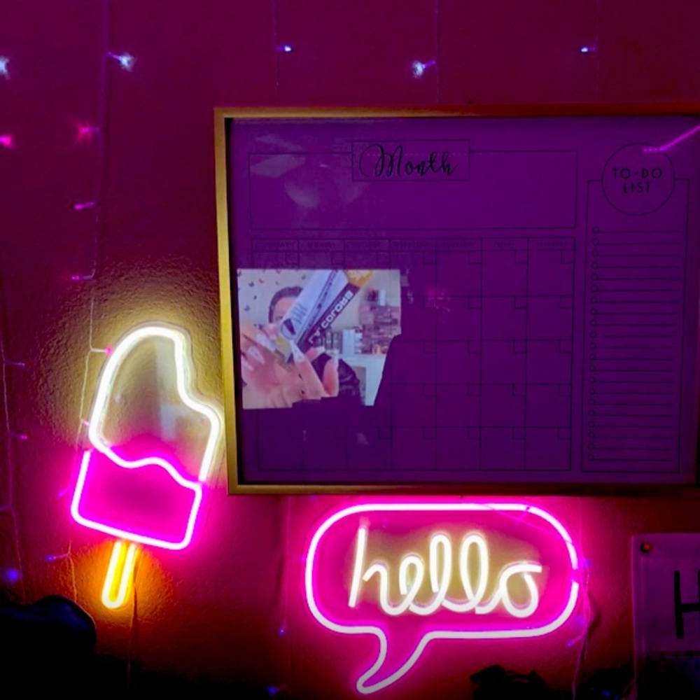 Neon Pink Popsicle LED Summer Wall Art/Decor - Picture 5 of 6